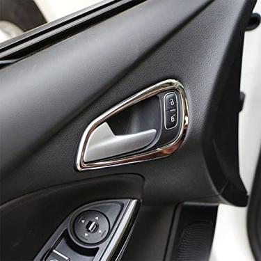 Imagem de JIERS Para Ford Focus 4 MK4 2014-2017, adesivo para maçaneta de porta de carro capa decorativa para maçaneta interna
