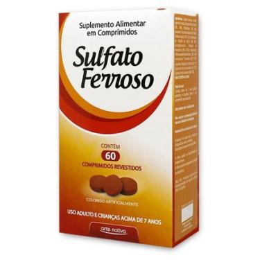 Imagem de Sulfato Ferroso 60 comprimidos revestidos ARTE NATIVA