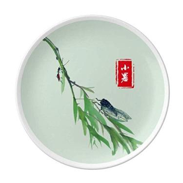 Imagem de Prato de jantar decorativo de porcelana com vinte e quatro termos de calor circular