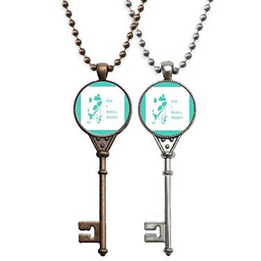 Imagem de OFFbb-USA Colar com pingente de chave de cocô com cheiro de bull terrier para decoração de casais