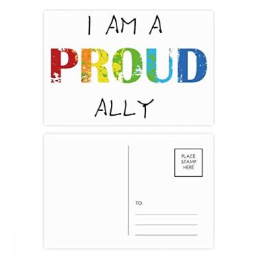 Imagem de LGBT – Cartão postal com bandeira de arco-íris orgulhoso