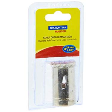 Imagem de Tramontina 42626029, Serra Copo Diamantada 29Mm 1.1/8, Corpo Aço Especial, Dentes Metal Rosca 1/2''