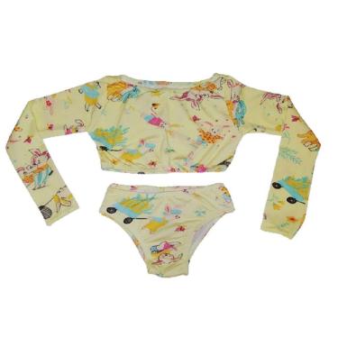 Imagem de Biquini infantil manga longa Estampado