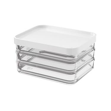 Imagem de Pote Clear Trio Coza 20770/3007 em Poliestireno Transparente/ Branco – 840 ml