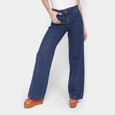 Imagem de Calça Jeans Wide Leg Farm Cintura Alta Feminina