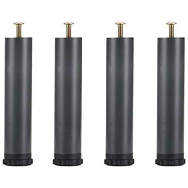 Imagem de 4 Pés De Móveis Ajustáveis, Pé Da Cama, Pés De Apoio De Cama, Pés Na Cama, Acessórios Para Estrutura De Cama, Furo Único, Fileira Redonda, Esqueleto,35 Centímetros,Bonny369