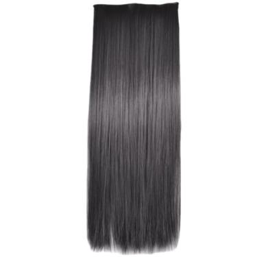 Imagem de Mipcase peruca de extensão de cabelo extensões de cabelo natural extensões de cabelo liso peruca preta extensões de cabelo preto peruca feminina longa reta pedaço de peruca chapelaria