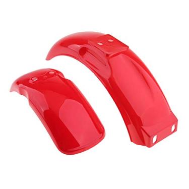 Imagem de kesoto 2X Kit de substituição de motocicleta para-lama dianteiro e traseiro para-lama lama guarda para Honda Monkey Z50, Z50A, Z50J 8 ou 10" rodas (vermelho)