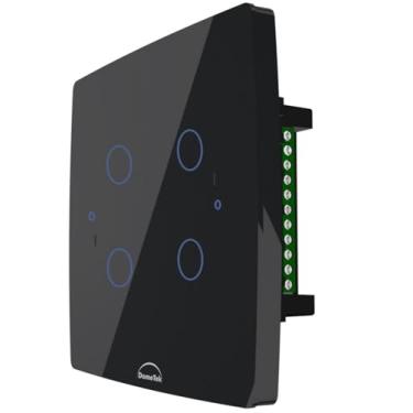 Imagem de Interruptor WiFi Touch Inteligente 4x4 4 Botões Alexa Preto