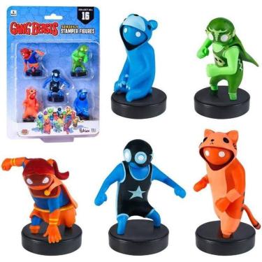 Imagem de Figuras colecionáveis Gang Beast Ink Stamper, pacote com 5 unidades, Red Superhero