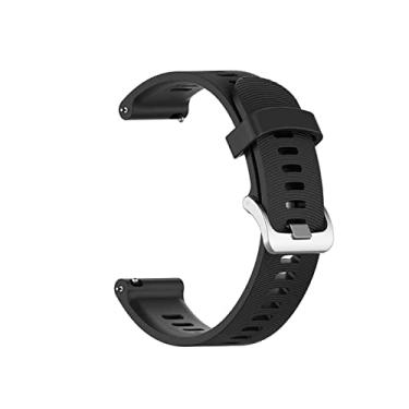 Imagem de Estilo no Pulso, Pulseira 20mm compatível com Garmin Forerunner 245 ou 245 Music cor:Preta