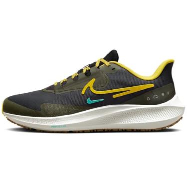 Imagem de Nike Pegasus 39 Shield Tênis de corrida masculino Weatherized Road (FV8107-070, preto/osso claro/bege dourado/enxofre vívido) tamanho 42, Preto/Osso Claro/Bege Dourado/Enxofre Vívido, 44