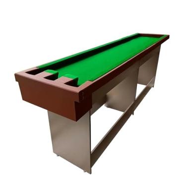 Imagem de Mesa De Sinuca Interna, Mesa De Treinamento De Bilhar Portátil, Pequena Mesa De Prática De Sinuca, Para Casa Iniciante, Fácil De Instalar (Color : Style2, Size : 2.41x0.54m/7.9x1.77ft)