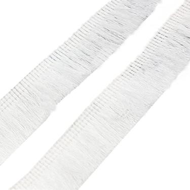 Imagem de Franja de poliéster de 25 metros, acabamento de franja de borla de 2,5 cm de largura, fita decorativa de renda boho acabamento de borda de tecido para meninas roupas cortina vestido saia bolsa costura