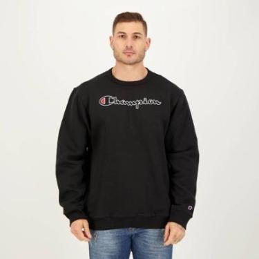 Imagem de Moletom Champion Contour Script Preto-Masculino