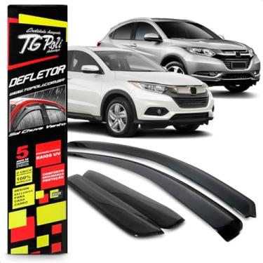 Imagem de Calha Chuva Defletor Inteiriça Slim Hrv 4 Portas 2015 2016 2017 2018 2019 2020 2021 Fumê