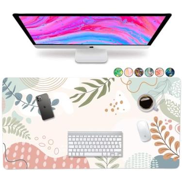 Imagem de French KOKO Tapete de mesa grande - tapete de mesa GG tapete de mesa bonito meninas mulheres protetor de mesa essenciais para escritório doméstico laptop pad mousepad