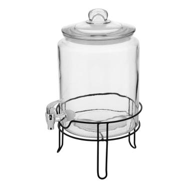 Imagem de REFRESQUEIRA COM SUPORTE HOME&CO VIDRO 5,5L 42x23x23cm