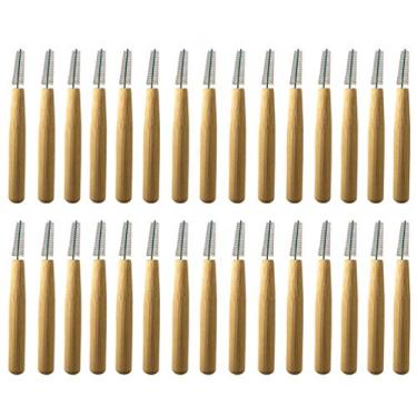 Imagem de 20 PCS Escova Interdental Escova de Aparelho de Bambu Escova de Dente Fio Dental Cabeça Higiene Dental Oral Limpadores de Fio Dental Palito de Dente Ferramentas de Limpeza de Dentes/821