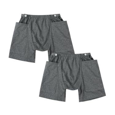 Imagem de Pacote com 2 calças de urina para pacientes, bolsa de drenagem de ostomia, calças para cuidados com incontinência, calças com bolsa de cateter, (cintura de 68 a 116 cm)