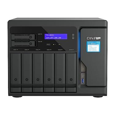 Imagem de Storage QNAP 8-Baias TS-855X-8G - Atom C5125 2.8GHz (8-Core), 8GB DDR4, 2x2.5 Gigabit, 1 x 10GBASE-T, 2xPCIe, Torre