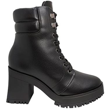 Imagem de Bota Coturno Feminino Casual Tratorado Salto Bloco Alto Vizzano 3091.102