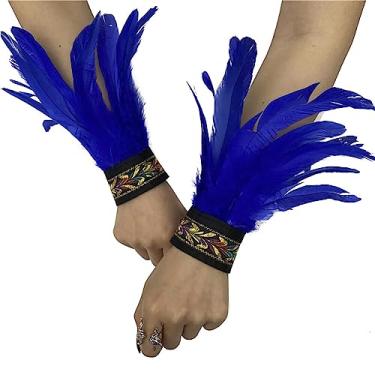 Imagem de Pulseiras de penas, 1 par de algemas de pulso de penas, pulseiras de tapa de penas, decoração de pulseira, fantasia, festa à fantasia/427