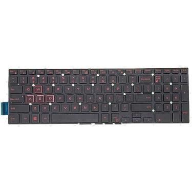 Imagem de Teclado para laptop, retroiluminação vermelha, substituição de teclado compatível com Dell G3 15 3500, G3 15 3579, G3 15 3590, G3 17 3779, G5 15 5500, G5 15 5587, G5 15 5590, G7 7 590, G 7 7588, G7