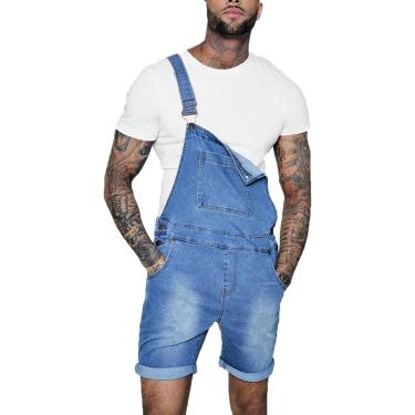 Imagem de Shorts jeans desgastados para homens, macacão curto casual, macacão, 9, XXL