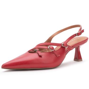 Imagem de Sapato Scarpin Slingback Feminino Couro Lia Line