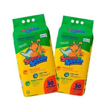 Imagem de Kit 2 Tapetes Higiênicos Cães Super Secão C/30 Unidades - petix