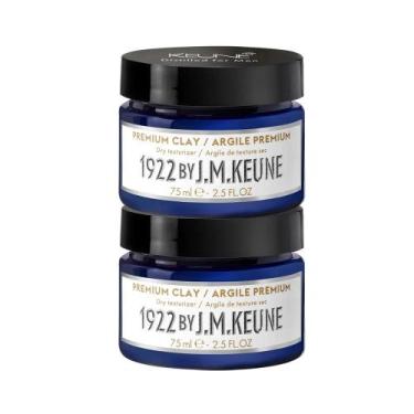 Imagem de Kit Keune 1922 By J.M. Premium Clay  Cera Modeladora 75ml (2 unidades)