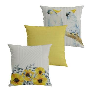 Imagem de Kit 3 Capas de Almofada Decorativa Belchior com Zíper Tecido Especial 