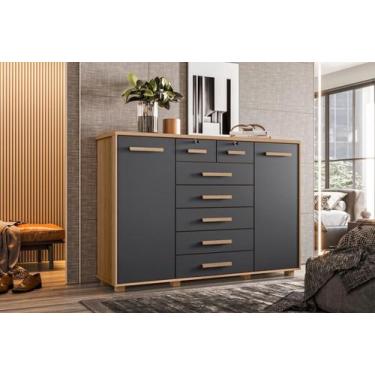 Imagem de Cômoda Fontana 7 gavetas Móveis Albatroz - Moveis Albatroz, Nature/Tit