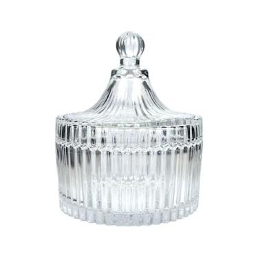 Imagem de Bomboniere Bohemia De Vidro Com Tampa Suporte Vela 12cm - Fratelli, BO