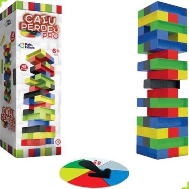 Imagem de Jogo Mesa Caiu Perdeu Colorido Roleta 45 Peças Profissional  - PAIS & 