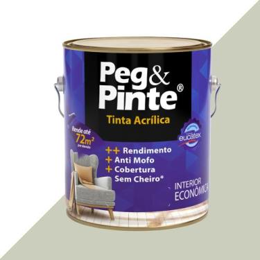 Imagem de Tinta Acrílica para Parede Peg e Pinte 3,6L Eucatex, Prata
