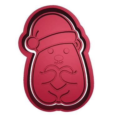 Imagem de Cortador Biscoito Urso Com Gorro Abraço Coração - DOCE IMPRESSO,  7,5c