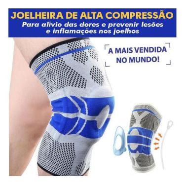 Imagem de Joelheira Articulada Ortopedica Compressão Silicone Patelar - MHR, G(4