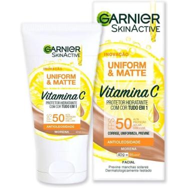 Imagem de Protetor Hidratante Facial Garnier Uniform & Matte Vitamina C FPS 50 C