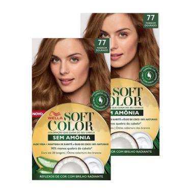 Imagem de Tintura Soft Color Sem Amônia Marrom Dourado 77 Kit  Kit com duas unid