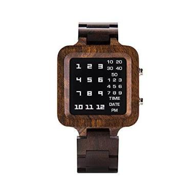 Imagem de Relógio digital masculino Bird com design de marca de luxo, visão notu