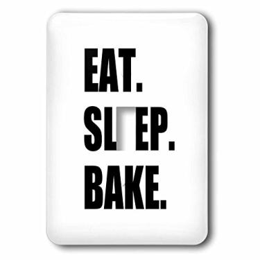 Imagem de 3dRose lsp_180382_1 Interruptor de texto Eat Sleep Bake Passionate About Baking Hobby Or Pro Baker
