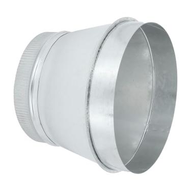 Imagem de PATIKIL Redutor de duto de 25 a 20 cm, redutor de duto de ar redondo de aço galvanizado, adaptador de aumentador de tubo crimpado, acoplamento de encaixe para HVAC, sistemas de ventilação