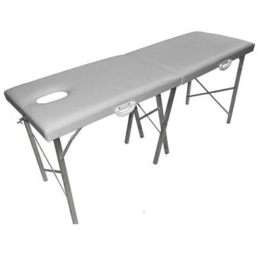 Imagem de Maca Portátil Com Orifício 200 Kg Branca Dobrável - Mundo Das Macas