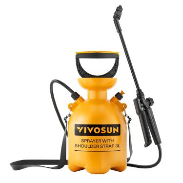 Imagem de VIVOSUN Pulverizador de Pressão de Bomba de 0,8 Gal/3L, Frasco de Spray de Água Pressurizada com Alça de Ombro Ajustável, Bico Ajustável, Válvula de Segurança e Vedações Adicionais, Ideal para Regar,