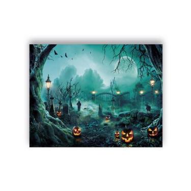 Imagem de Fundo Fotográfico 1,55 X 1,20 - Halloween Cemitério de Abóboras 031 - 
