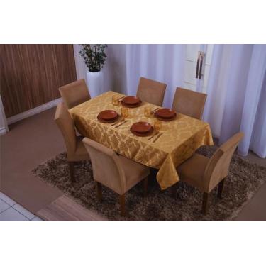 Imagem de toalha de mesa retangular 8 lugares jacquard 1,35x2,60 - BF confeccoes