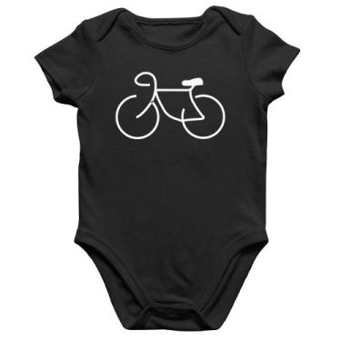 Imagem de Body Bebê Algodão Bicicleta Traços - Foca na Moda, Preto, M