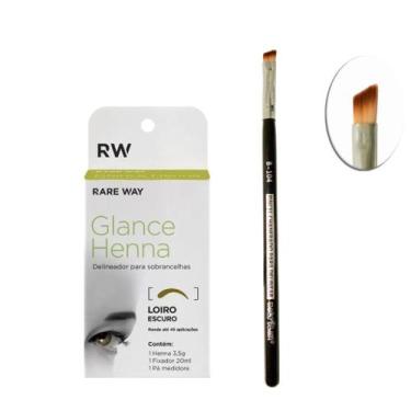 Imagem de Kit Henna Glance Sobrancelha e Fixador 20ml com Pincel Profissional Ma